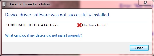 Device driver not installed - درایور دستگاه نصب نشده است